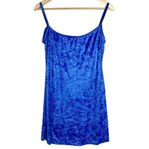 Shirl-Lynns Of New York Blue Velvet Stretch Dance Dress Adult M Lyrical Stage